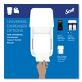 Perforated Roll & Hand Towels | Scott 13217 Essential 100 Percent Recycled Fiber SRB Septic Safe 2 Ply Bathroom Tissue - White (80/Carton) image number 8