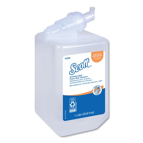 Soap Refills | Scott 91554 1,000 mL Antimicrobial Foam Skin Cleanser Refill - Fresh Scent image number 0
