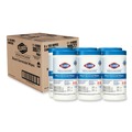 Cleaning Cloths & Wipes | Clorox Healthcare 30577 6 in. x 5 in. 1-Ply Bleach Germicidal Wipes - Unscented, White (150/Canister, 6 Canisters/Carton) image number 1