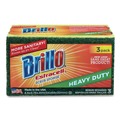 Scouring Pads & Sticks | Brillo 21031 Estracell 4.5 in. x 2.75 in. Heavy-Duty Scrub Sponge - Yellow/Green (8/Carton) image number 1
