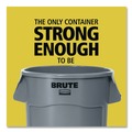 Indoor Waste Receptacles | Rubbermaid Commercial FG264360YEL 44 Gallon Plastic Vented Round Brute Container - Yellow image number 8