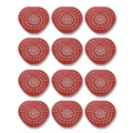 Toilet & Urinal Deodorizers | HOSPECO 03901 Health Gards 7.75 in. x 6.88 in. Vinyl Urinal Screen - Cherry Scent Red (1-Dozen) image number 0