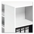 Carts | Durable 311302 20.79 in. x 23.31 in. x 29.45 in. 6 Shelves Wood Flexible Multi-Functional Cart for Office Storage - White image number 2
