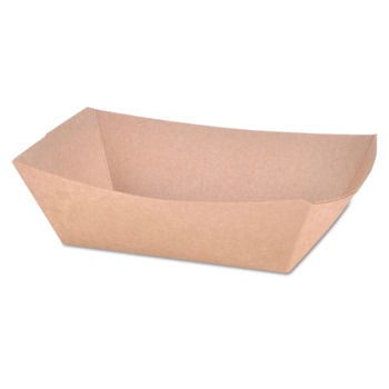 SCT SCH 0513 1 lbs. Capacity Paper Eco Food Trays - Brown (1000/Carton)