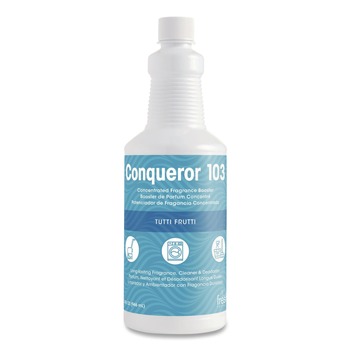 Fresh Products 103Q-F-000I012M-81 32 oz. Conqueror 103 Odor Counteractant Concentrate - Tutti-Frutti (12/Carton)