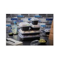 Food Containers & Lids | Pactiv Corp. YCNV12X9PPDL 11.75 in. x 8.75 in. x 0.98 in. EarthChoice Entree2Go Takeout Container Vented Lid - Plastic, Clear (200/Carton) image number 4