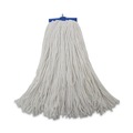Mop Heads | Boardwalk BWK720R 20 oz. Economical Lie-Flat Rayon Fiber Mop Head - White (12/Carton) image number 0