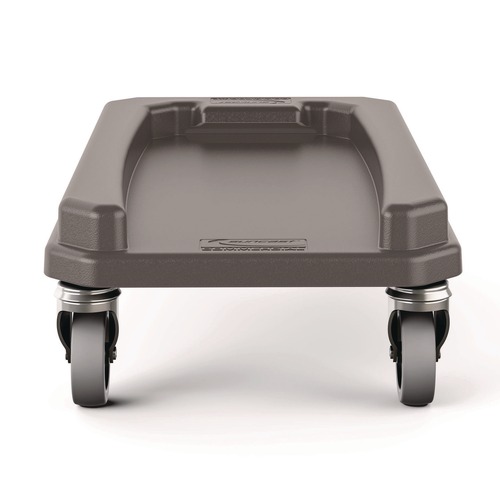 Dollies | Suncast Commercial TCNDOLLY 11.88 in. x 20.78 in. x 6.18 in. 23-Gallon Resin Slim Trash Can Dolly - Gray image number 0