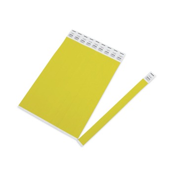 Advantus 91123 9.75 in. x 0.75 in. Numbered Crowd Management Wristbands - Neon Yellow (500/Pack)