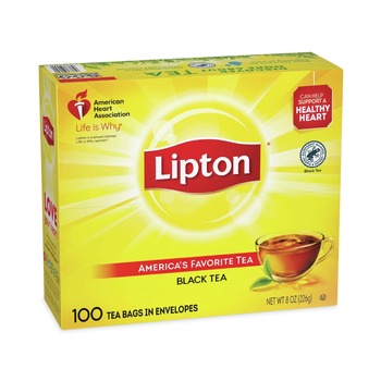 Lipton TJL00291 Tea Bags - Black (100/Box)