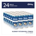Perforated Roll & Hand Towels | Kleenex 13964 11 in. x 10.4 in. Premiere Kitchen Roll Towels - White (70/Roll, 24 Rolls/Carton) image number 2
