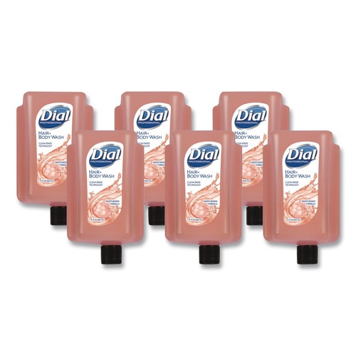 Shampoos, Conditioners, & Body Washes | Dial Professional 17000 16304 15 oz Hair and Body Wash Refill for Versa Dispenser - Neutral Scent (6/Carton) image number 0