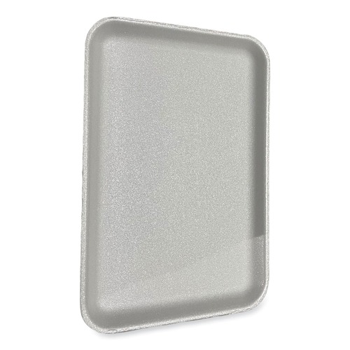 Food Containers & Lids | GEN 1014WH 13.81 in. x 9.25 in. x 0.71 in. Foam Meat Trays - White (100/Carton) image number 0