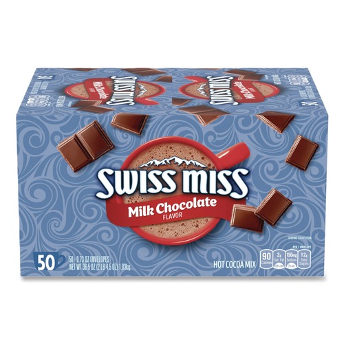 Cocoa | Swiss Miss GOV47491 0.73 oz. Packets Hot Cocoa Mix - Regular (50 Packets/Box) image number 0