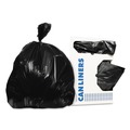 Repro Trash Bags | Heritage X8046SK R01 Low Density 45 Gallon 40 in. x 46 in. Repro Can Liners - Black (5 Rolls/Carton) image number 1