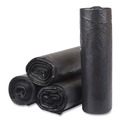 High-Density Trash Bags | Inteplast Group S334016K 33 gal. 16 microns 33 in. x 40 in. High-Density Interleaved Commercial Can Liners - Black (25 Bags/Roll, 10 Rolls/Carton) image number 4