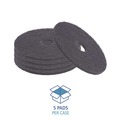 Floor Pads-Stripping | Boardwalk BWK4015BLA 15 in. Diameter Stripping Floor Pads - Black (5/Carton) image number 4