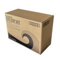 Cutlery Kits | Boardwalk BWKCOMBO6KIT 6-Piece Fork/Knife/Napkin/Pepper/Salt/Spoon Cutlery Kit - Black (250/Carton) image number 2