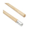 Handles & Braces | Boardwalk BWK833 1.13 in. Diameter x 54 in. Lacquered Wood Lie-Flat Screw-In Mop Handle - Natural image number 1