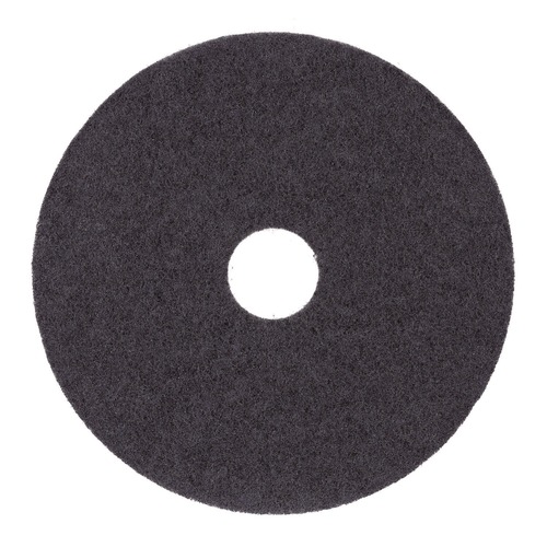 Floor Pads-Stripping | Boardwalk BWK4012BLA 12 in. Diameter Stripping Floor Pads - Black (5/Carton) image number 0