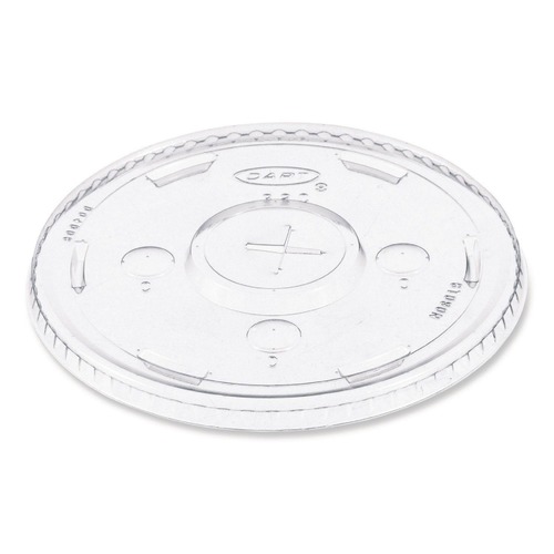 Cup Lids | Dart L32CR Plastic Straw-Slot Cold Cup Lids Fits 30 oz. to 32 oz. Cold Cups - Clear (1000/Carton) image number 0