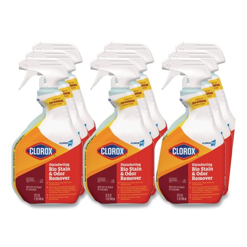 Disinfecting & Cleaning Solutions | Clorox 31903 32 oz. Spray Bottle Disinfecting Bio Stain and Odor Remover - Fragranced (9/Carton) image number 0