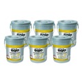 Perforated Roll & Hand Towels | GOJO Industries 6396-06 10.5 in. x 12 in. 2-Ply Hand Cleaning Scrubbing Towels - Silver/Yellow (6/Carton) image number 0