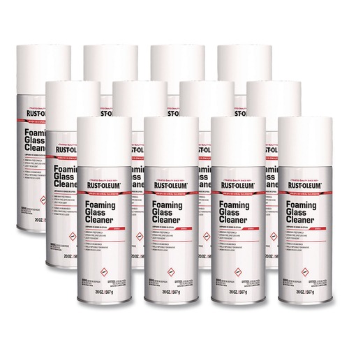 Disinfecting & Cleaning Solutions | Rust-Oleum 381658 Pro Foaming Glass Cleaner Aerosol 20 oz Aerosol Spray (12/Carton) image number 0