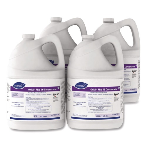 Disinfecting & Cleaning Solutions | Oxivir 4963314 1 gal. Bottle Five 16 One-Step Disinfectant Cleaner (4/Carton) image number 0