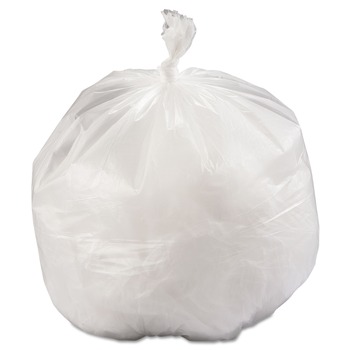 HIGH DENSITY TRASH BAGS | Inteplast Group LG334013N-C 33 in. x 39 in. 11.94 mic 33 Gallon High-Density Commercial Can Liners - Natural (400/Carton)