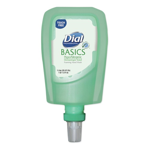 Soap Refills | Dial Professional 16722EA Basics 1 Liter Hypoallergenic Foaming Hand Wash Refill for FIT Touch Free Dispenser - Honeysuckle image number 0