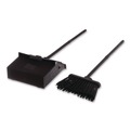 Dust Pans | Carlisle 36141503 11.8w x 36h Duo-Pan Upright Dust Pan and Broom with 24.5 in. Handle - Black image number 0