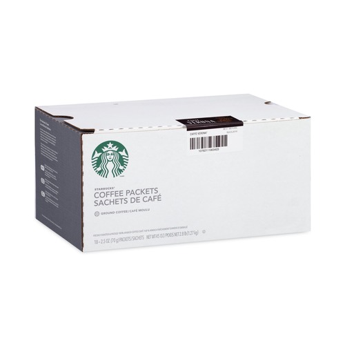 Coffee - Caffeinated | Starbucks 12411956 2.5 oz. Packet Caffe Verona Coffee (18/Box) image number 0