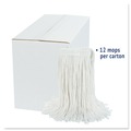 Mop Heads | Boardwalk BWK2024RCT #24 Cut-End Rayon Wet Mop Head - White (12/Carton) image number 6