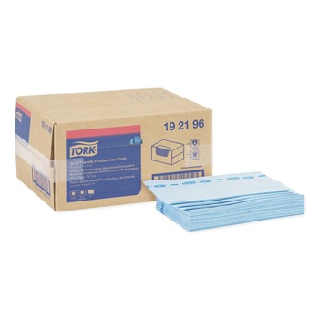 Tork 192196 13 in. x 21 in. Quat Friendly 1/4 Fold Foodservice Cloths - Blue (150/Carton)