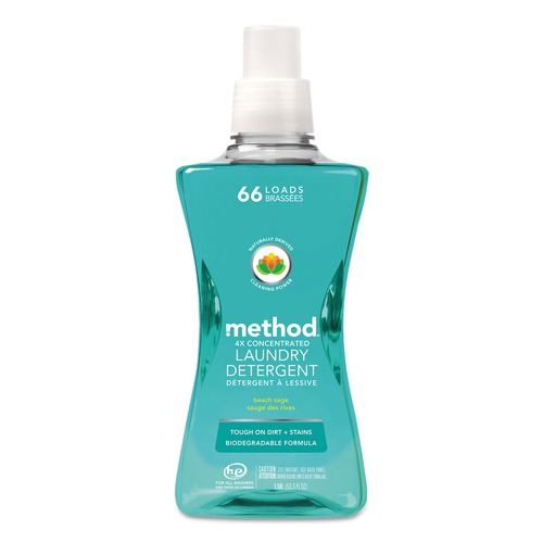 Laundry Detergents | Method 01489 53.5 oz 4X Concentrated Laundry Detergent - Beach Sage (4/Carton) image number 0