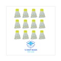 Mop Heads | Boardwalk BWK501WH 5 in. Headband Cotton/Synthetic Super Loop Wet Mop Head - Small, White (12/Carton) image number 4