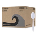 Disposable Spoons | Boardwalk BWKTSHWPPWIW Heavyweight Wrapped Polypropylene Teaspoon Cutlery - White (1000/Carton) image number 0
