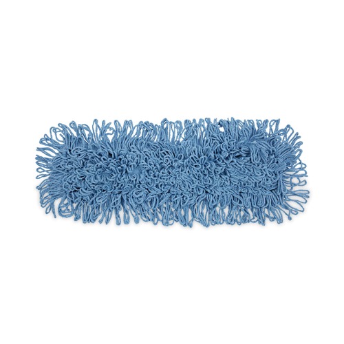 Mop Heads | Boardwalk BWK1124 24 in. x 5 in. Cotton/Synthetic Fiber Looped-End Mop Head - Blue image number 0