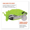 Head & Face Protection | Ergodyne 12476 Chill-Its 6615 One Size Fits Most High-Performance Bandana Doo Rag with Terry Cloth Sweatband - Lime image number 2