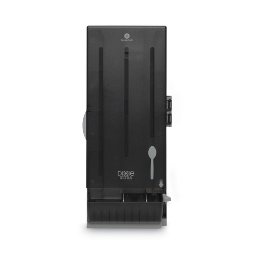 Cutlery Dispensers | Dixie SSSD120 SmartStock 10 in. x 8.75 in. x 24.75 in. Utensil Spoon Dispenser - Translucent Black (1/Carton) image number 0