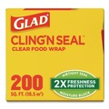 Films | Glad 00020 200 sq. ft. Cling'N Seal Plastic Food Wrap (12/Carton) image number 5
