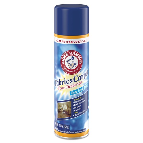 Air Fresheners & Odor Eliminators | Arm & Hammer 33200-00514 15 oz. Aerosol Spray Fabric and Carpet Foam Deodorizer - Fresh Scent (8/Carton) image number 0