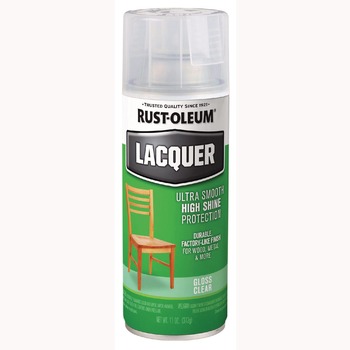 Rust-Oleum 1906830 Specialty Lacquer Spray Paint, Gloss Clear, 12 oz Aerosol Can, 6/Carton