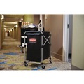Carts | Rubbermaid Commercial 1881749 4.98 cu ft. 20.33 in. x 24.1 in. x 34 in. Collapsible X-Cart - Black/Silver image number 2
