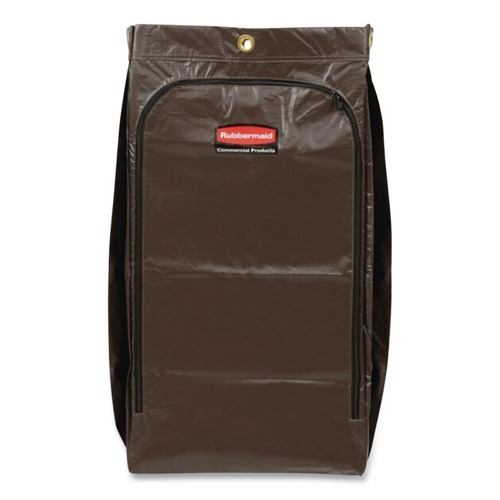 Furniture Cart Accessories | Rubbermaid Commercial 1966885 17 in. x 33 in. 25-Gallon Zippered Vinyl Cleaning Cart Bag - Brown image number 0