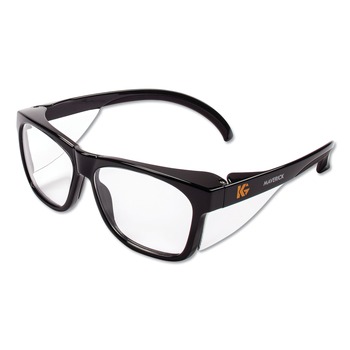  | Ansell 49301 Maverick Safety Glasses - Clear/Orange, Polycarbonate Frame (12/Box)