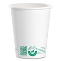 Cups | SOLO 370PLA-PLANET 10 oz Compostable Paper Hot Cups - White/Green (20/Carton) image number 0