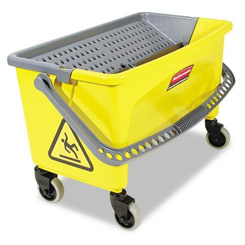 Buckets & Wringers | Rubbermaid Commercial HYGEN FGQ90088YEL HYGEN Press Wring Bucket for Microfiber Flat Mops (Yellow) image number 0