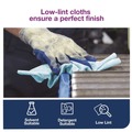 Cleaning Cloths & Wipes | Tork 192483 15 in. x 15 in. 1-Ply Low-Lint Cleaning Cloth - Blue (4 Boxes/Carton) image number 3